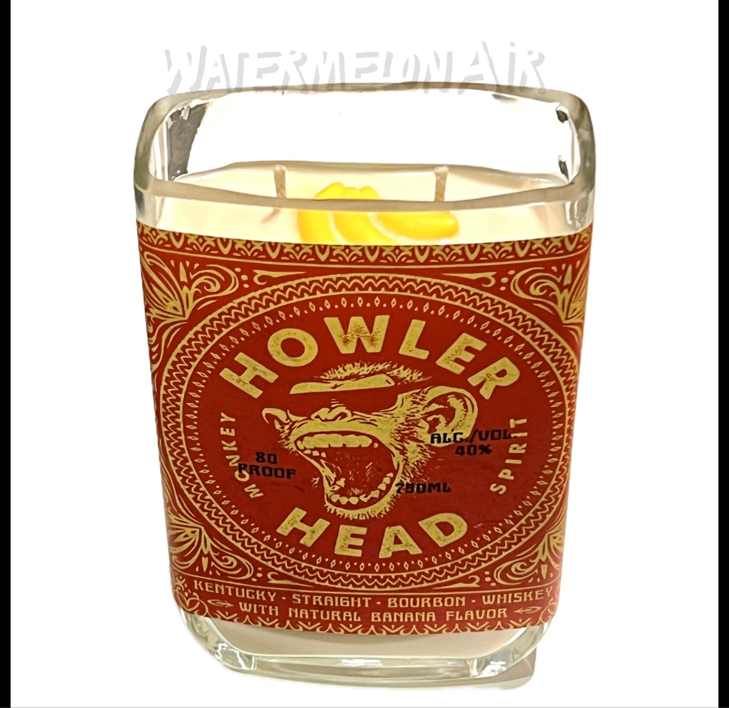 BANANA Bottle Candle Scented in Banana Bread