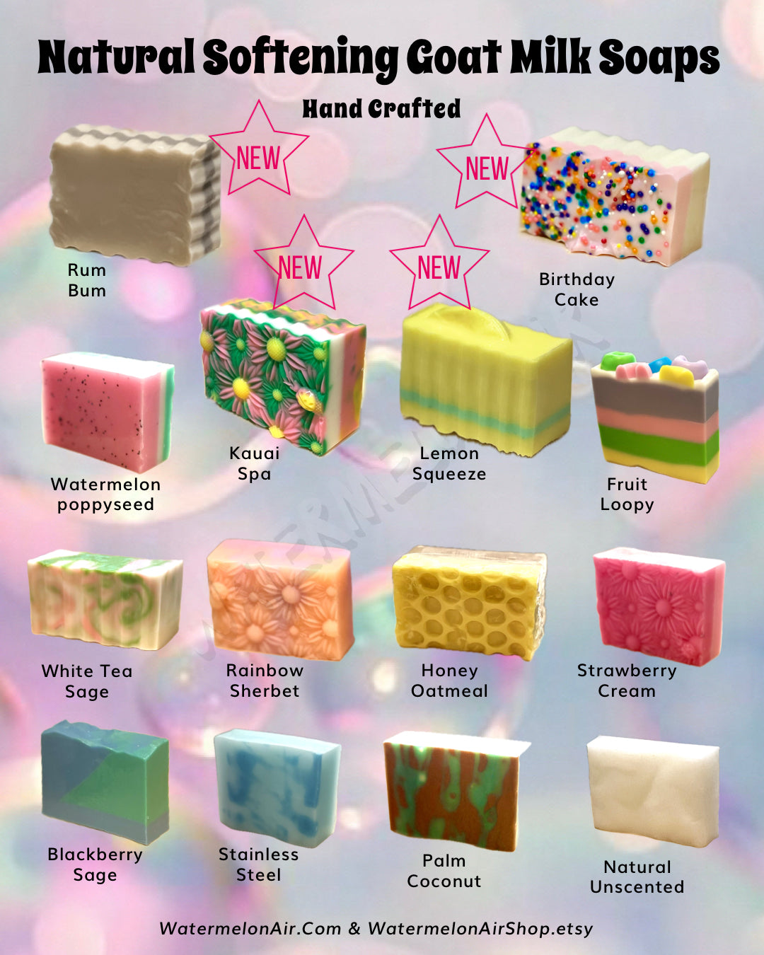 Birthday Cake Soap, Goat’s Milk Natural Soap, Hand Poured Soap, Handcrafted Soap, Softening Soap, Fresh Scented, Artisan Bar soap