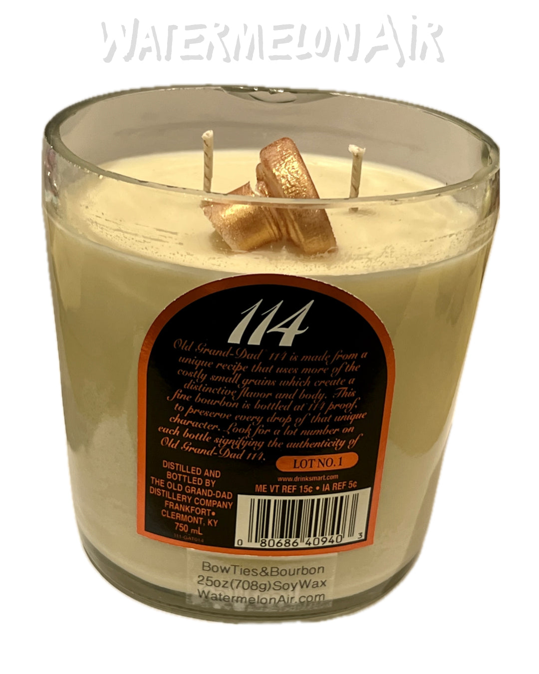 BowTies & Bourbon Bottle Candle / masculine scented Candle