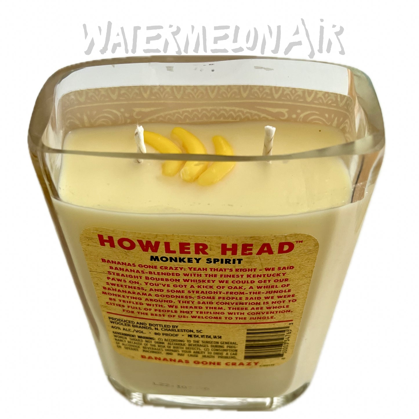BANANA Bottle Candle Scented in Banana Bread
