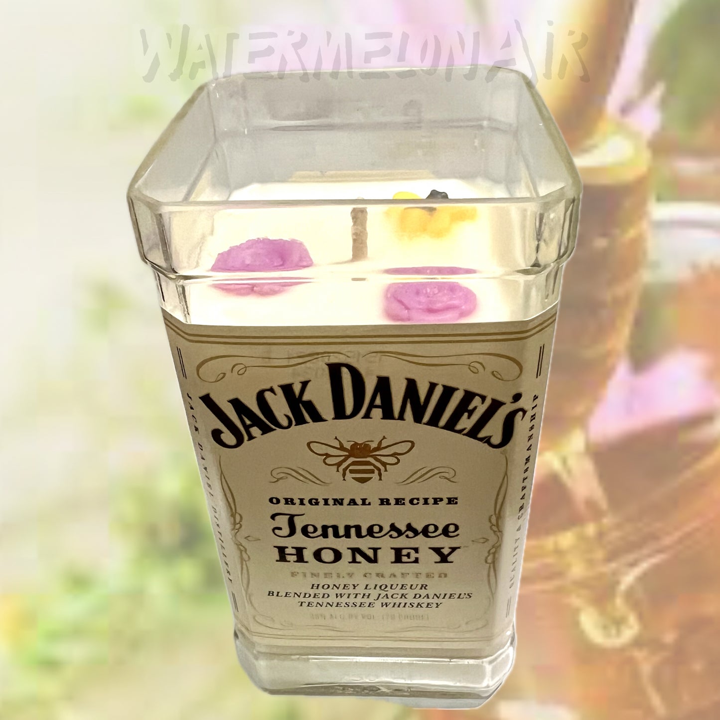JD Honey Vanilla & Jasmine Bottle Candle | Huge Candle | Soy | Natural Clean Burn | 33oz | Gift | Home Decor