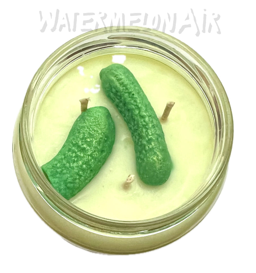 Claussen Pickle Bottle Candle | summer candles | non toxic candles | lemongrass sage | Pickle candle