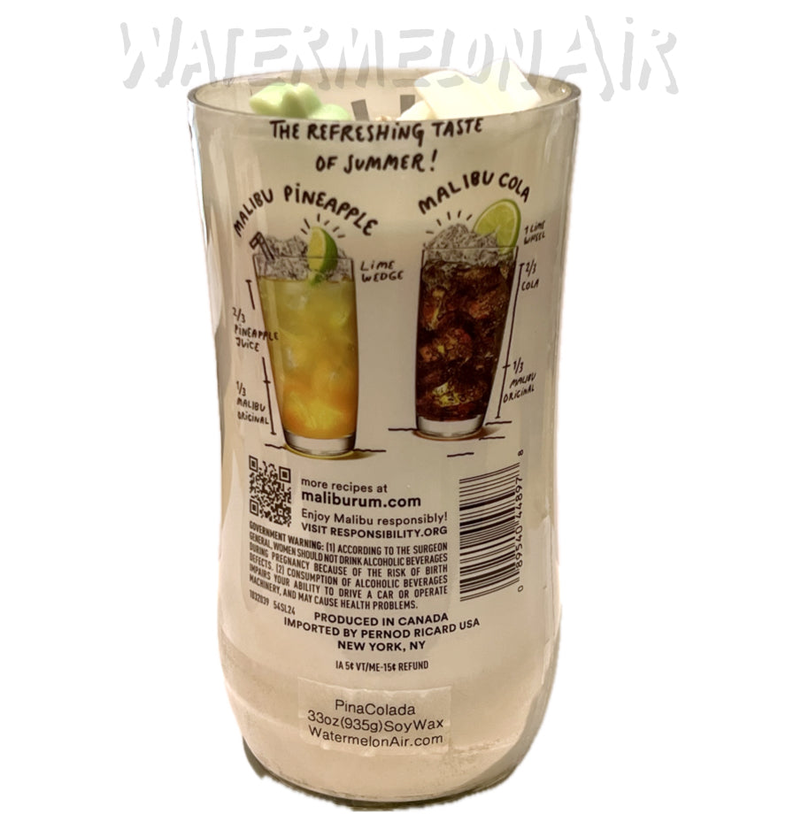 Pina Colada Bottle Candle | summer candles | non toxic candles | pet safe | Malibu candle