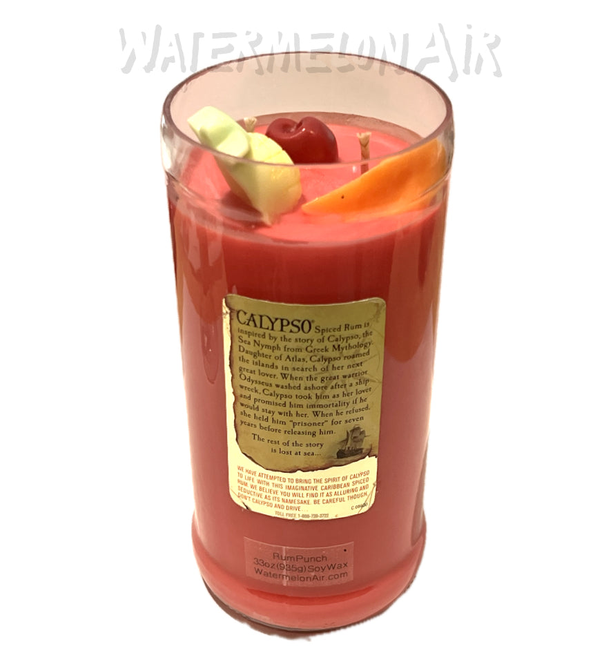 Rum Punch Bottle Candle | summer candles | non toxic candles | pet safe | CALYPSO candle