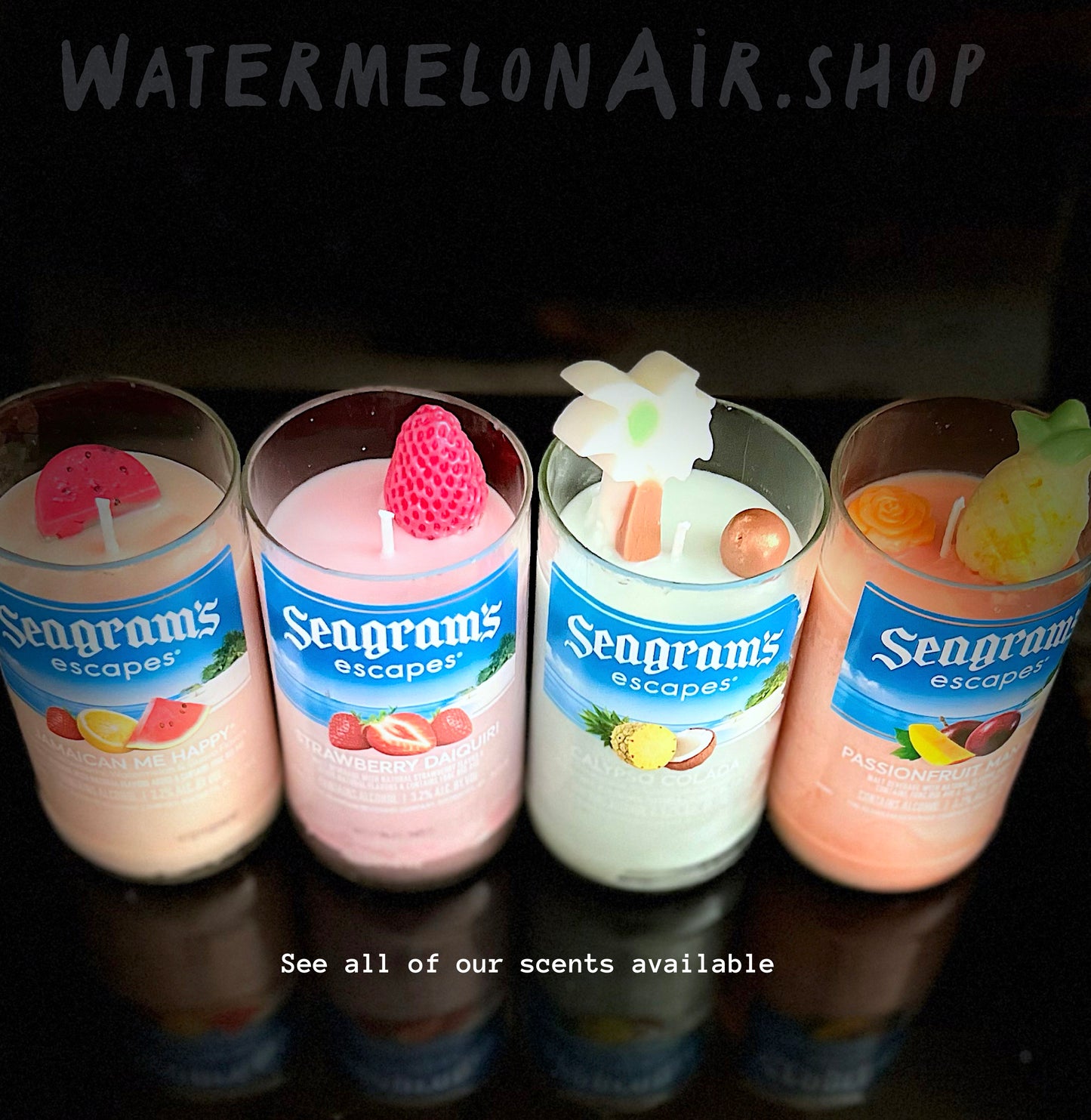 Strawberry Daiquiri Bottle Candle | Summer Scent | Great Gifts