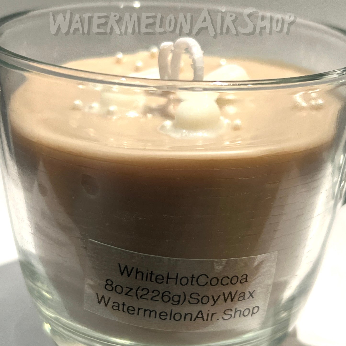 WHITE HOT COCOA Cup 8oz Soy Candle | smells like cocoa | cocoa candles | faux food