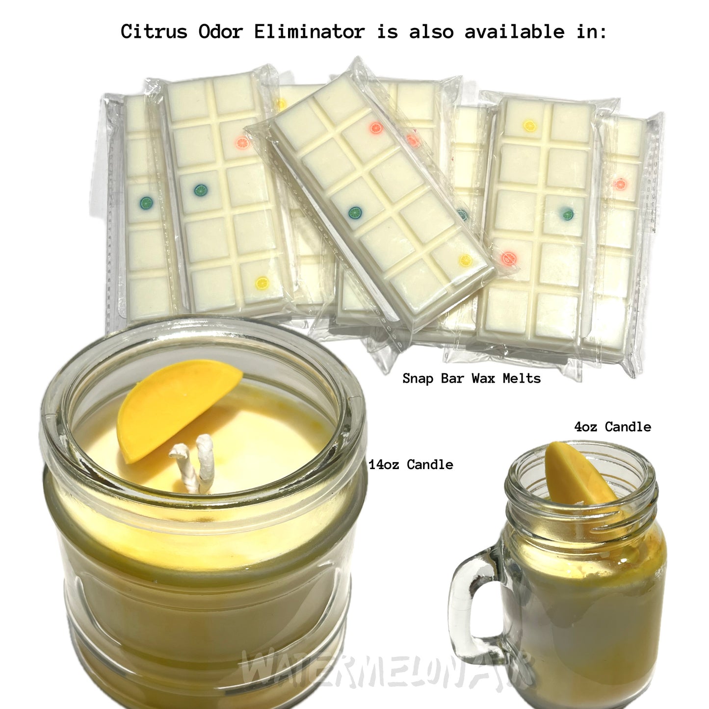 CITRUS ODOR ELIMINATOR Soy Candle | 4oz travel size | cute gift | natural soy wax | smells like citrus | Eliminate Food Scents