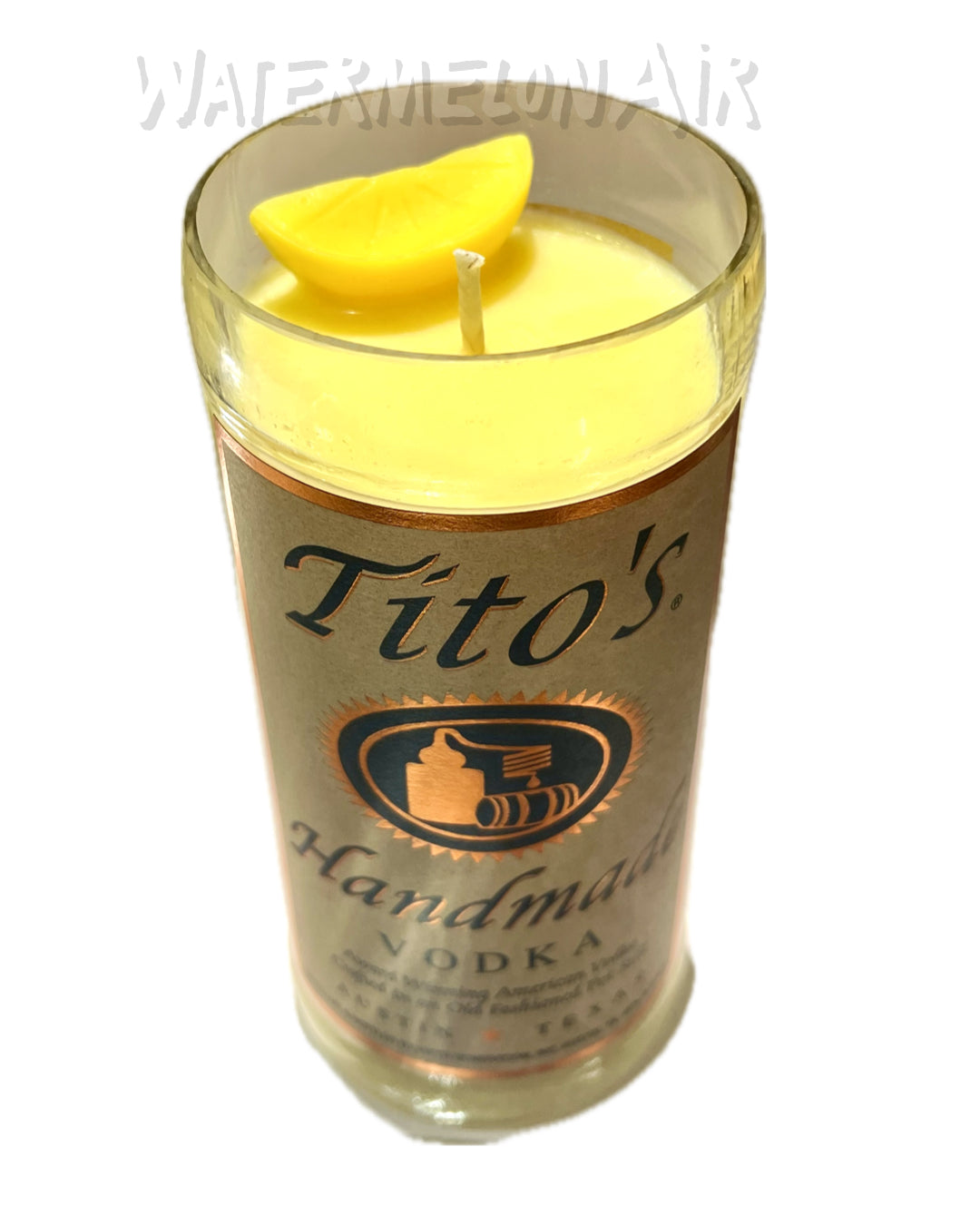 VODKA LEMONADE Titos Bottle Candle| Soy Wax Candle | Lemon Scented | man cave | she shed | upscale gift | natural | non-toxic candles