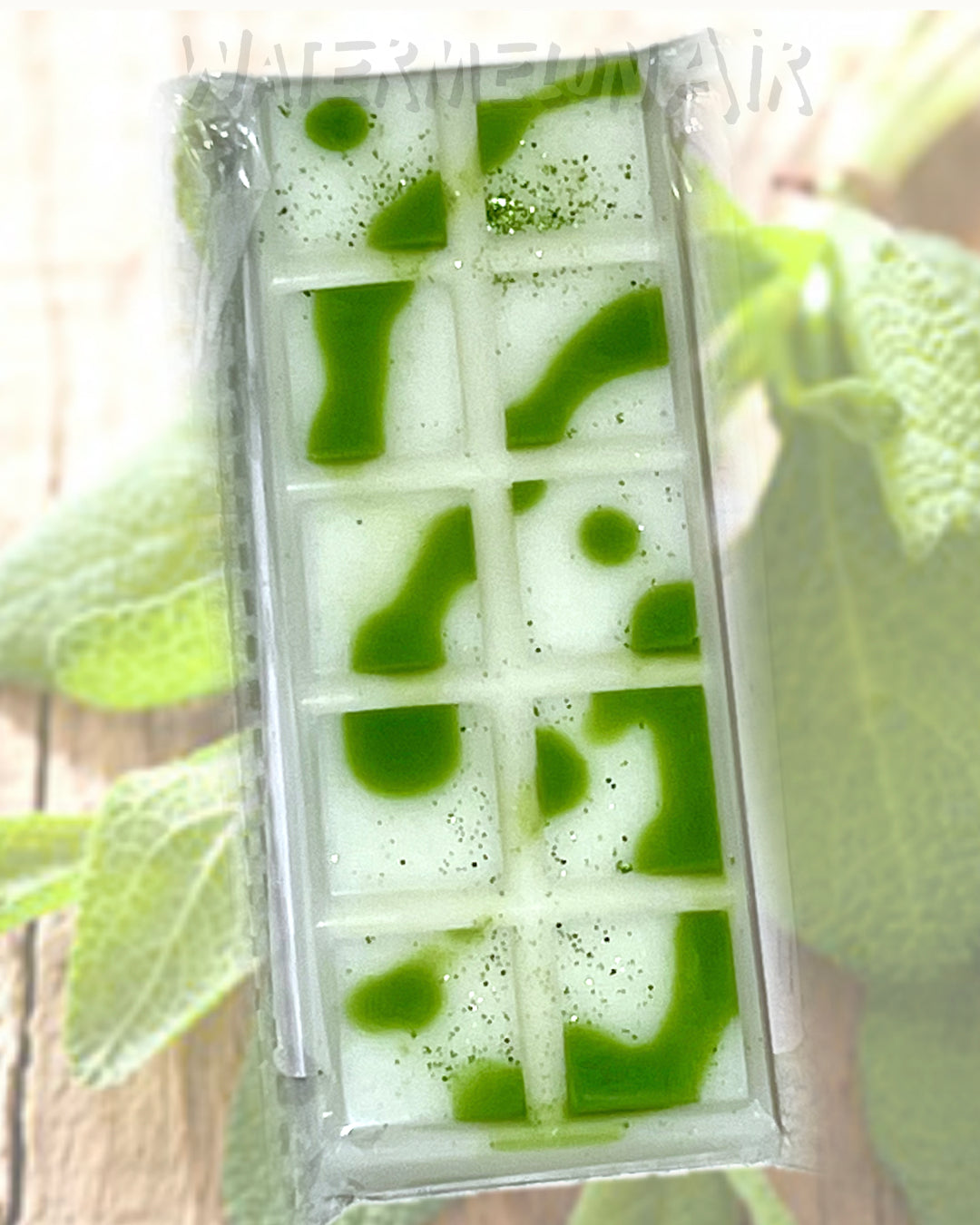 SAGE WHITE TEA Snap Bar Wax Melts. Mellow white tea, earthy sage and a twist of fresh lemon, Spa scent