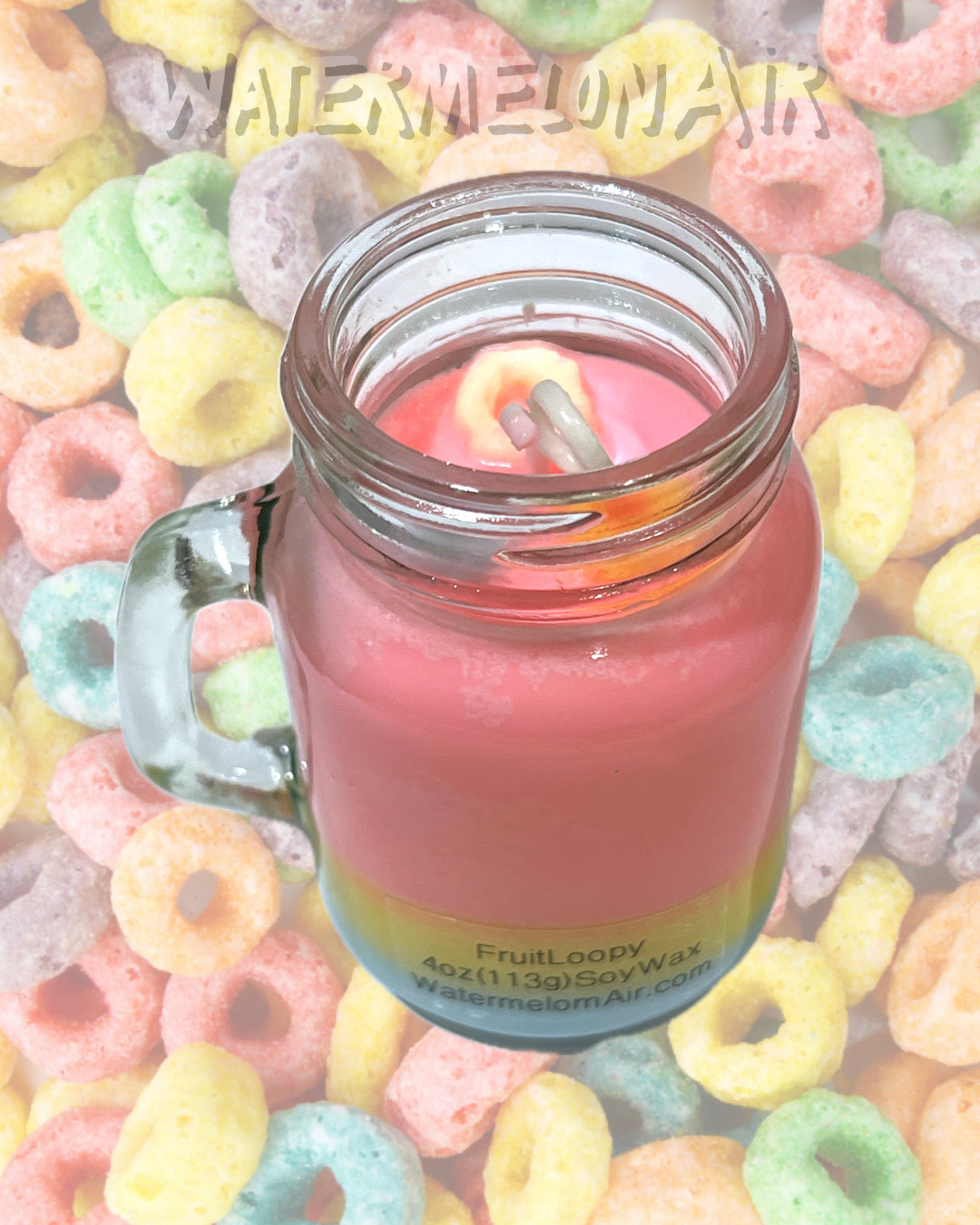 FRUIT LOOPY | Soy Candle | 4oz | Candle Gift | natural soy wax |  smells like fruit loops | fruit loopy scent