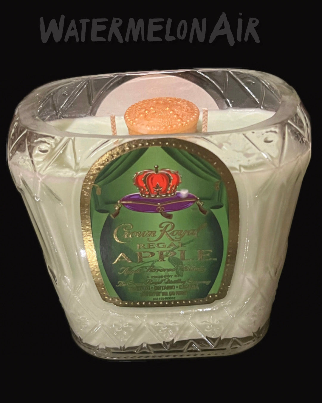 Crown Royal GREEN APPLE Bottle Candle 25oz