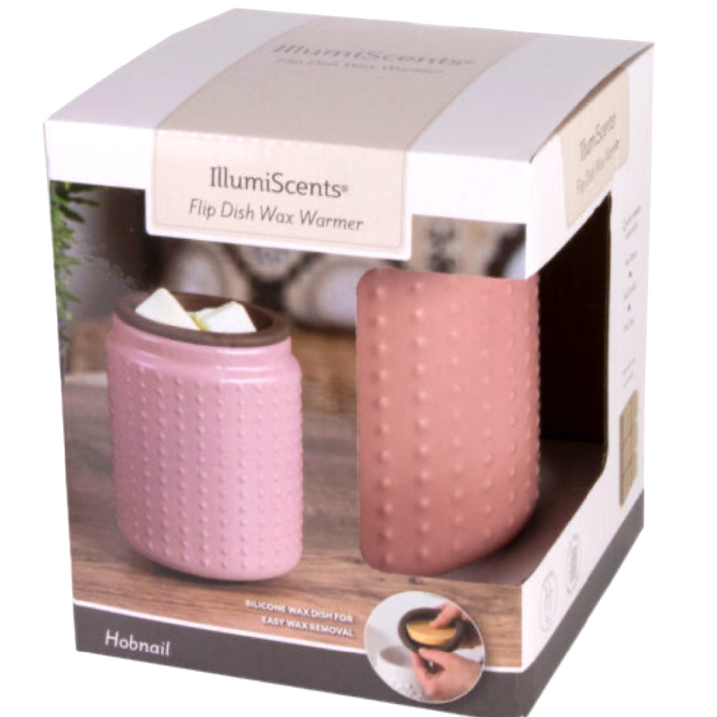 PINK HOBNAIL Electric Wax Warmer Flip Dish