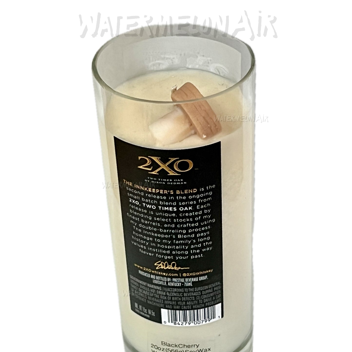 2XO Bottle Candle | Black Cherry Scent | man cave | she shed | upscale gift | natural | non-toxic candles