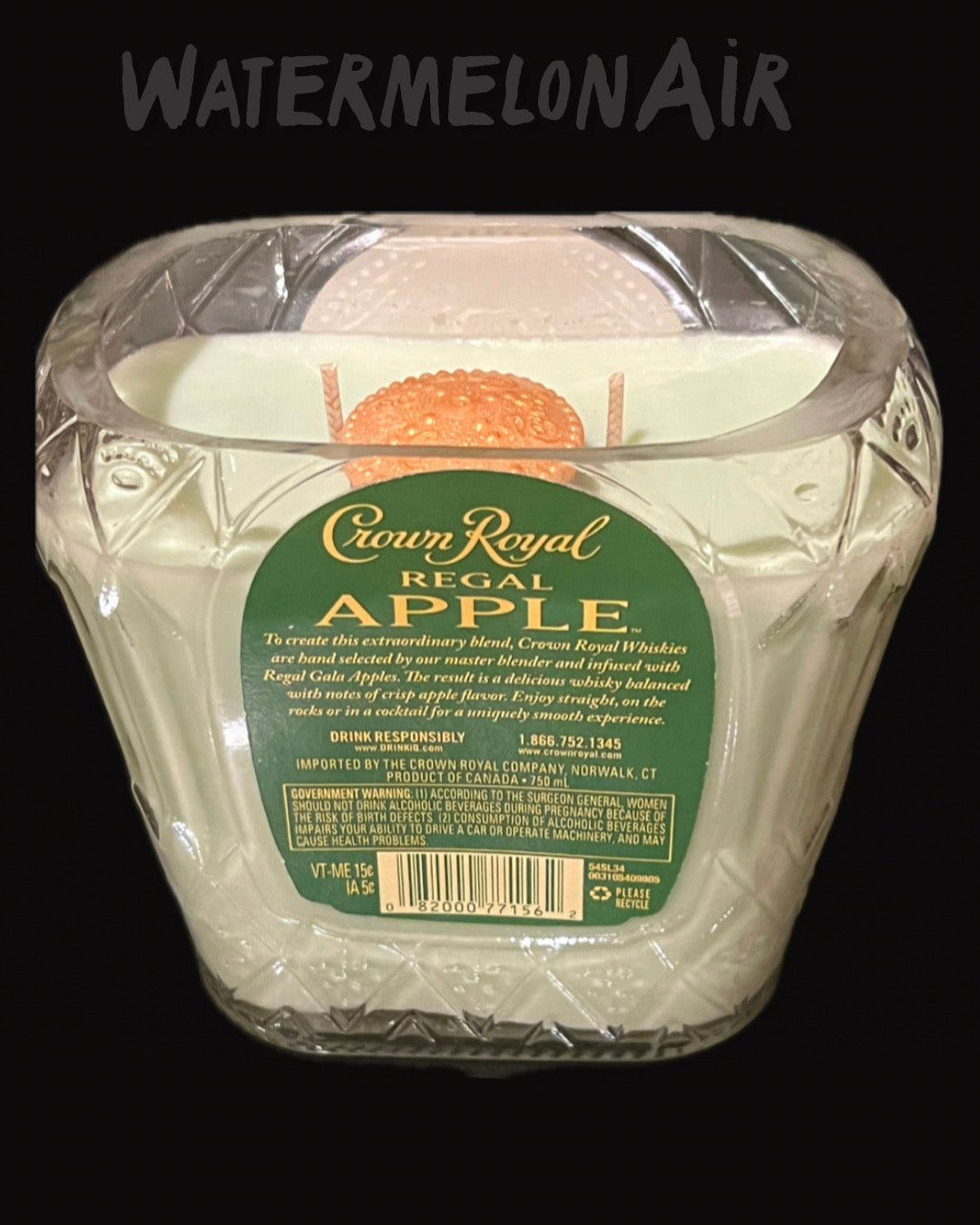 Crown Royal GREEN APPLE Bottle Candle 25oz