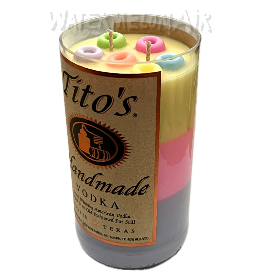 Fruit Loopy Bottle Candle | summer candles | non toxic candles | pet safe | Tito’s candle