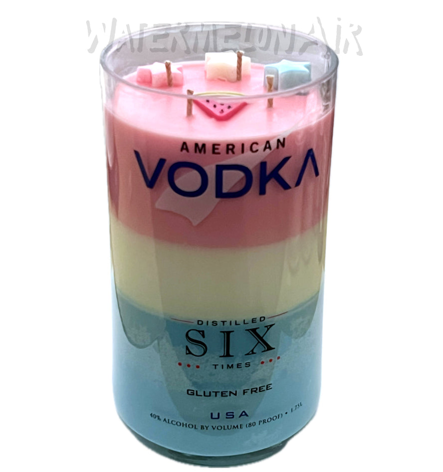 WATERMELON ROCKET POPSICLE Bottle Candle | summer candles | non toxic candles | Watermelon scented | Vodka bottle