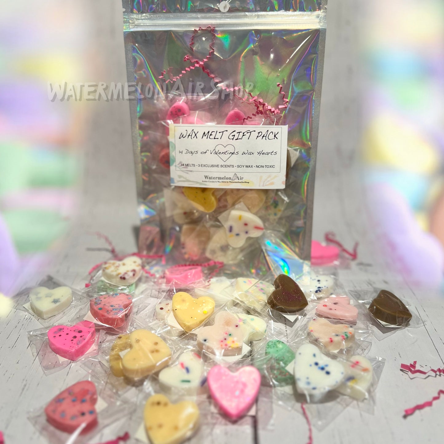 14 Days of Valentine’s Wax Melt Hearts Gift Pack | Valentines Day | Valentines Gifts | Galentines Day gifts | Wax Melt Gift Set