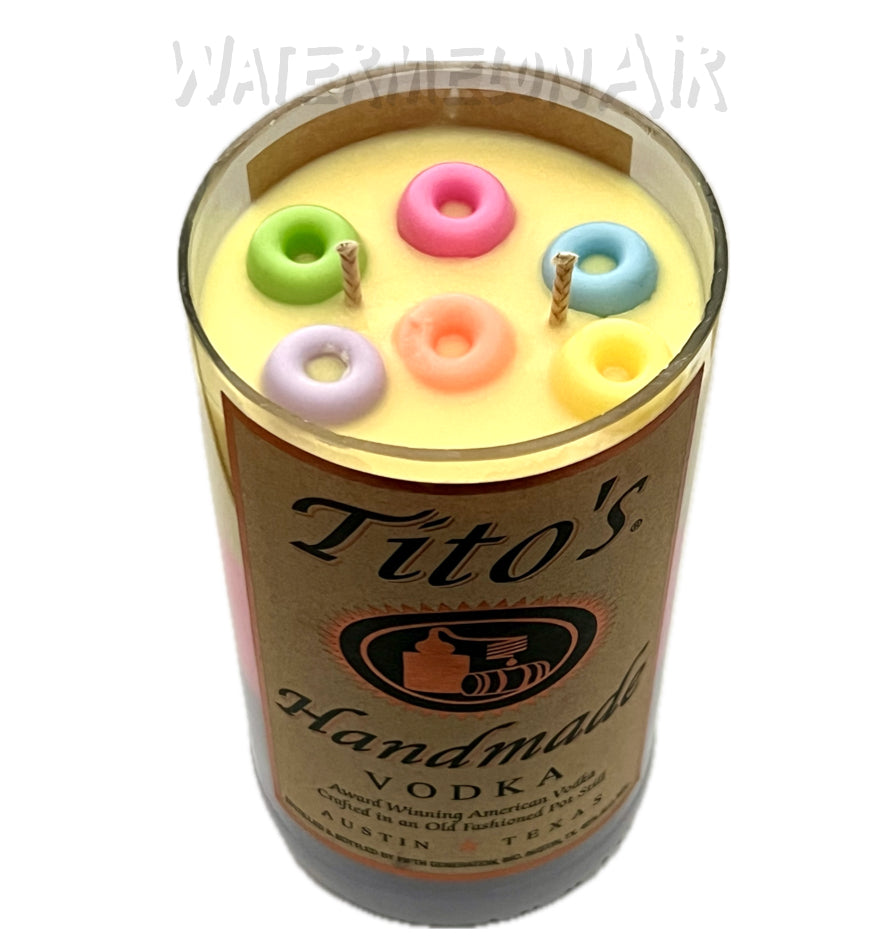 Fruit Loopy Bottle Candle | summer candles | non toxic candles | pet safe | Tito’s candle