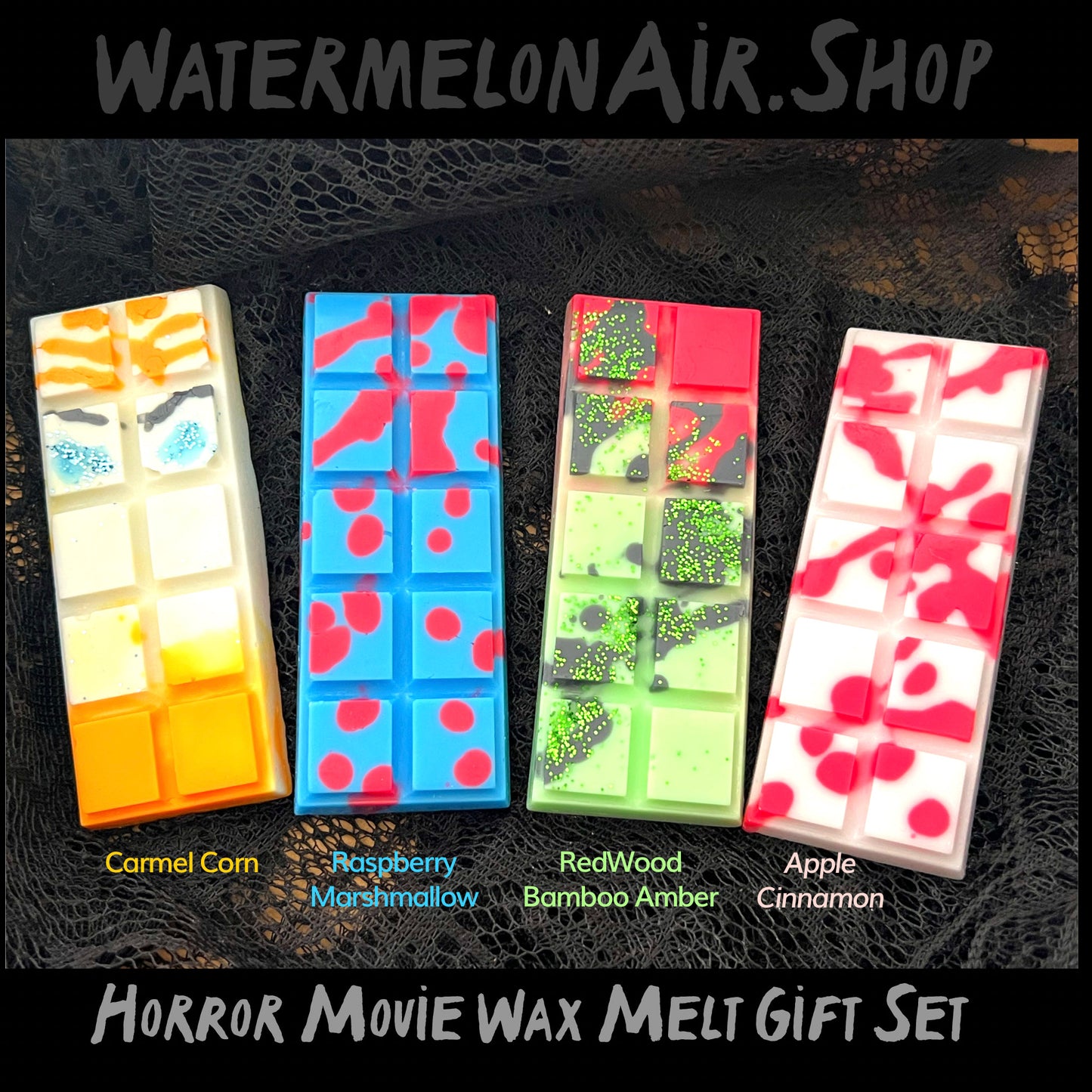 HALLOWEEN GIFT SET #1: Electric Wax Melter “Spa Waves White”+HORROR MOVIE IDOL Wax Melt Gifts