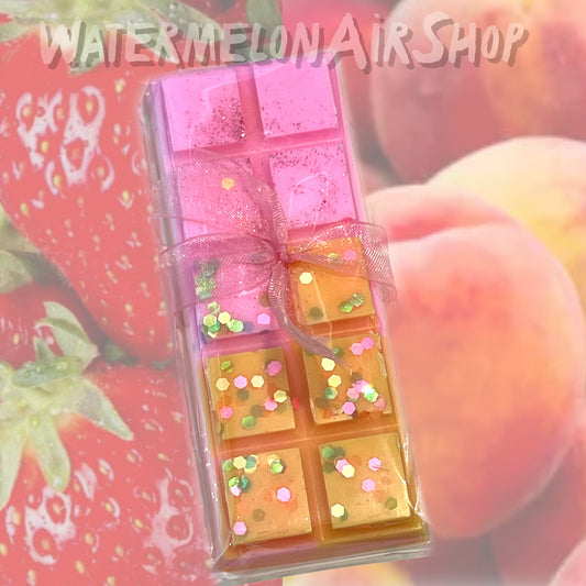 STRAWBERRY PEACH Snap Bar Wax Melts | Fruity | Delicious Scent | Faux Food