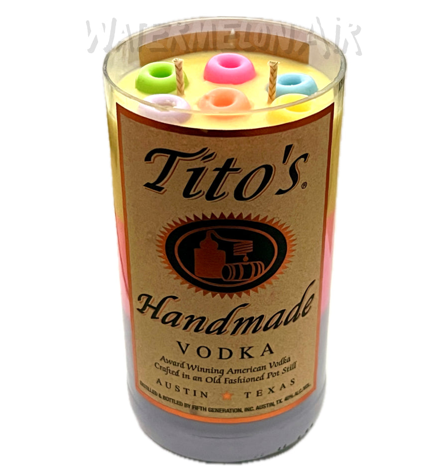Fruit Loopy Bottle Candle | summer candles | non toxic candles | pet safe | Tito’s candle