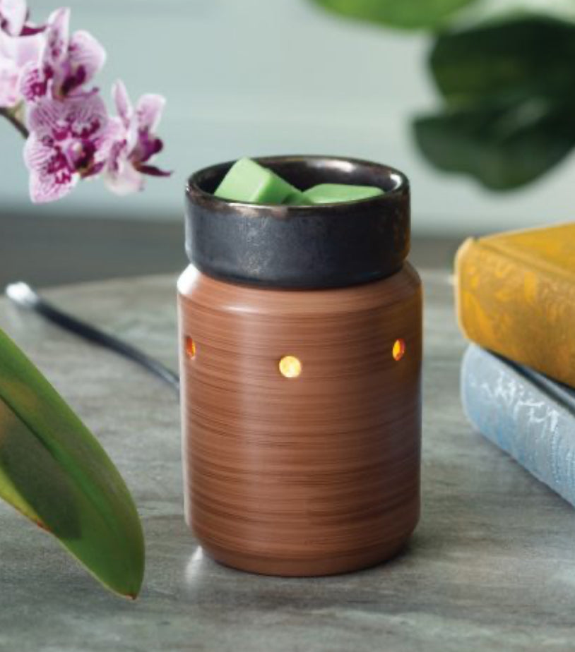 Electric Wax Melter ~ Wax Warmer ~ Pewter Walnut Illumination Fragrance Warmer