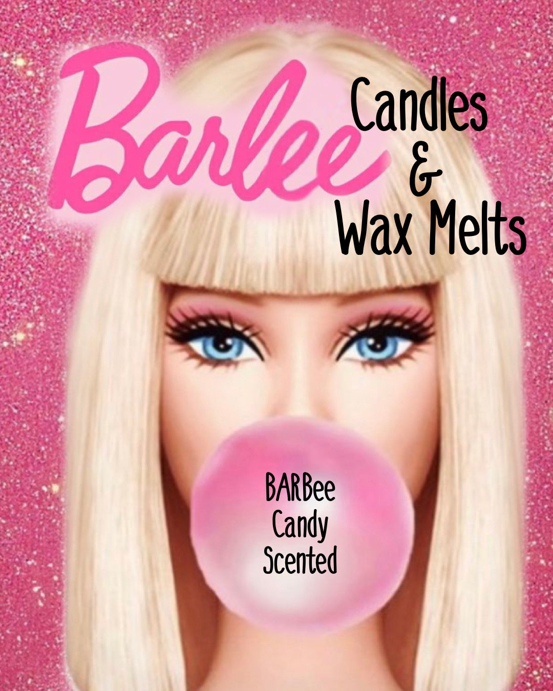 BARBee CANDY Soy Candle | 14oz | college gift | soy wax | smells like cotton candy | barbie candle