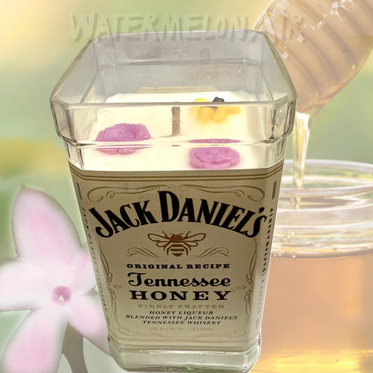 JD Honey Vanilla & Jasmine Bottle Candle | Huge Candle | Soy | Natural Clean Burn | 33oz | Gift | Home Decor