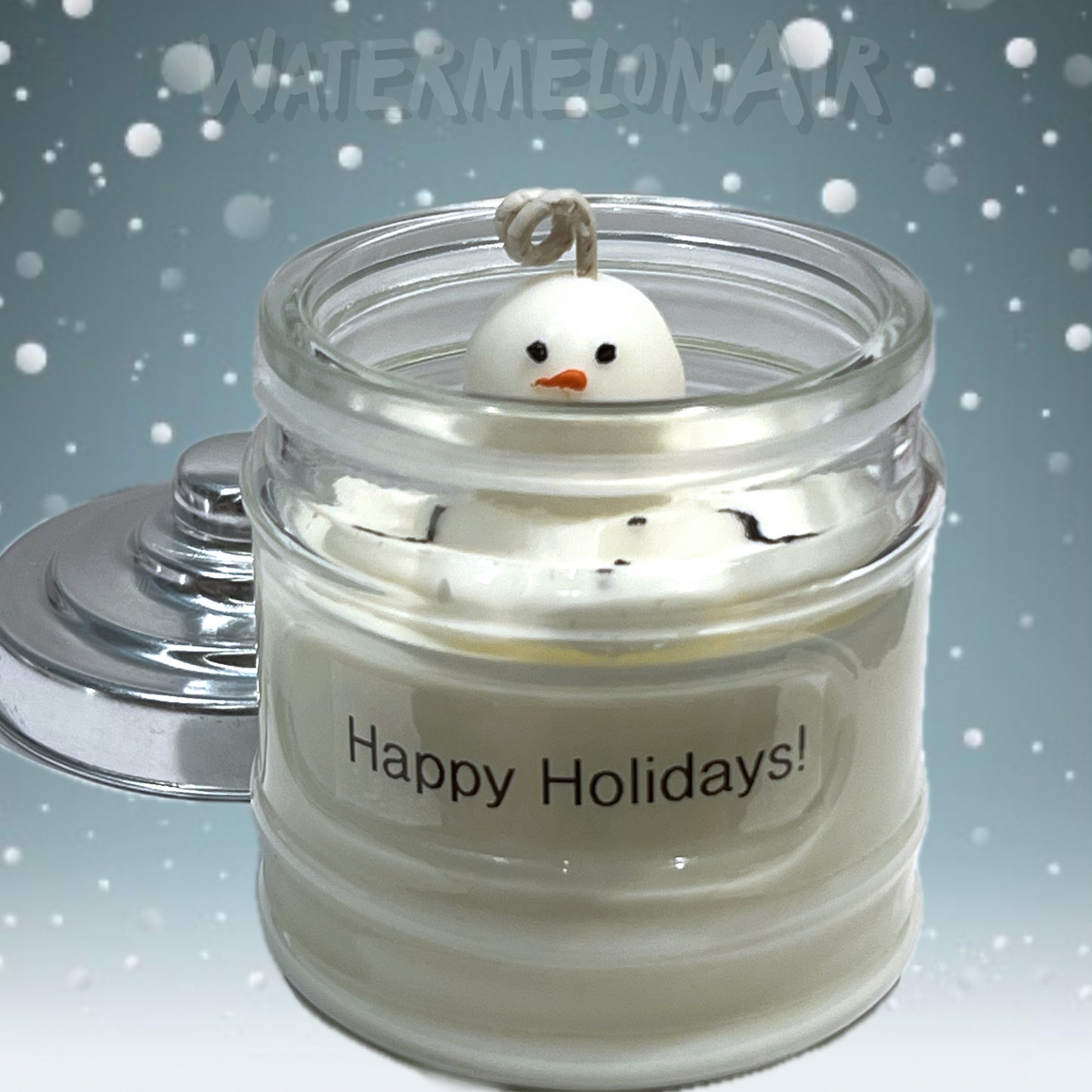 SNOWMAN MARSHMALLOW 12oz Soy Candle | Holiday gift | Food scent |decor candle | Snowman candle