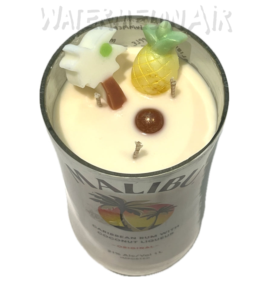 Pina Colada Bottle Candle | summer candles | non toxic candles | pet safe | Malibu candle