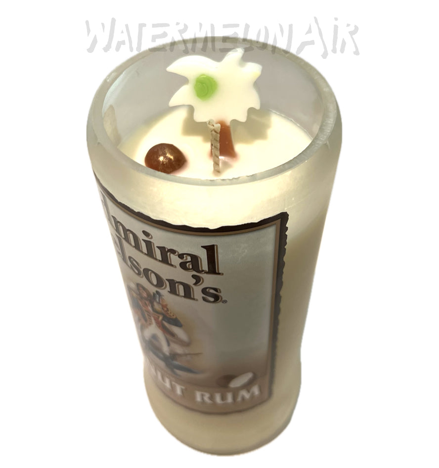 Pina Colada Bottle Candle | summer candles | non toxic candles | pet safe | Admiral Nelson's candle