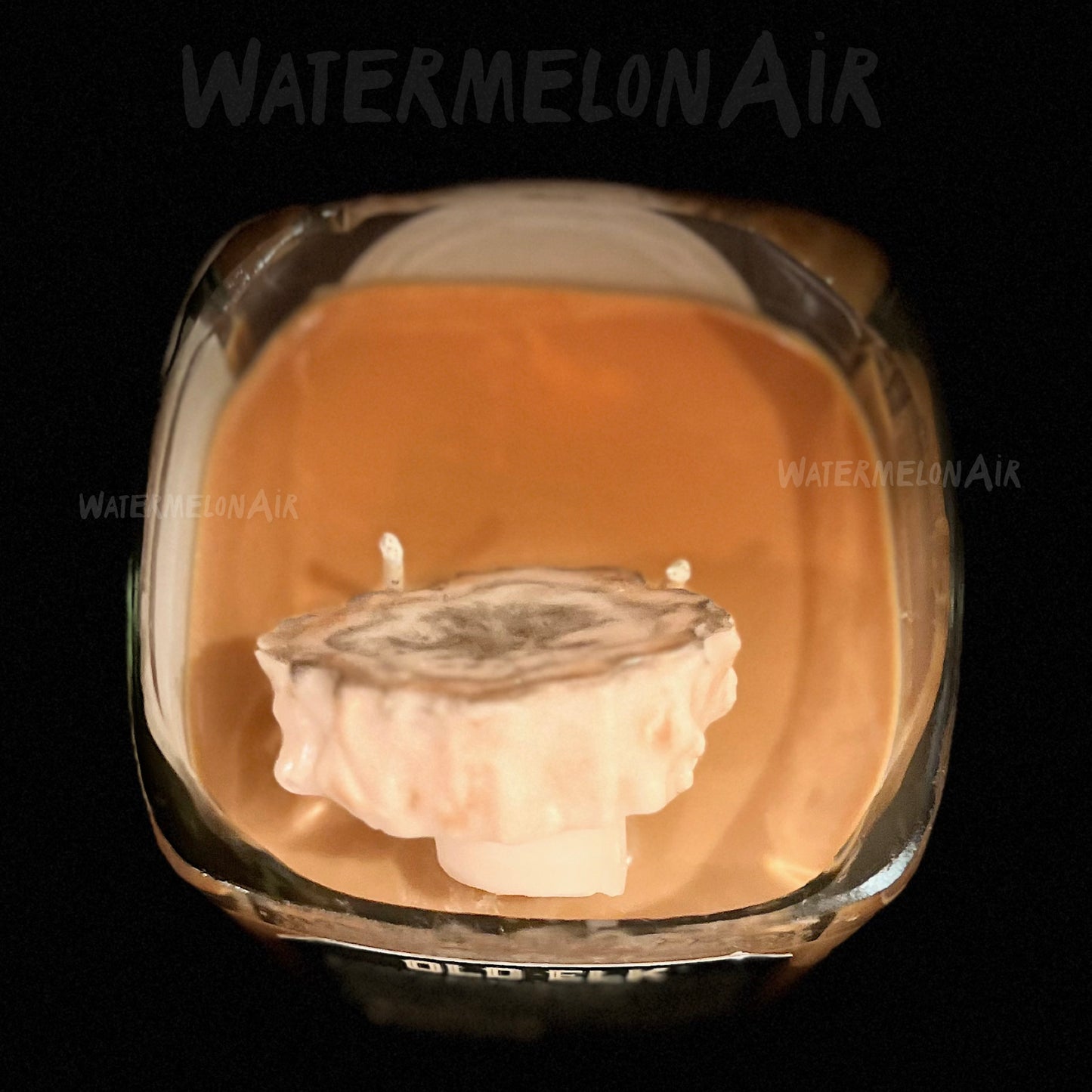 Bourbon Wood Bottle Candle | old elk candle | 25oz soy wax