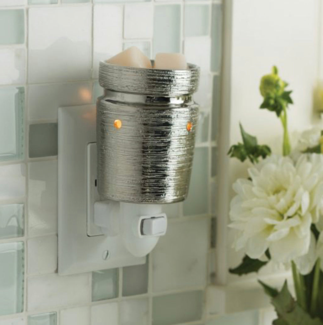 Brushed Chrome ~Pluggable Wax Warmer