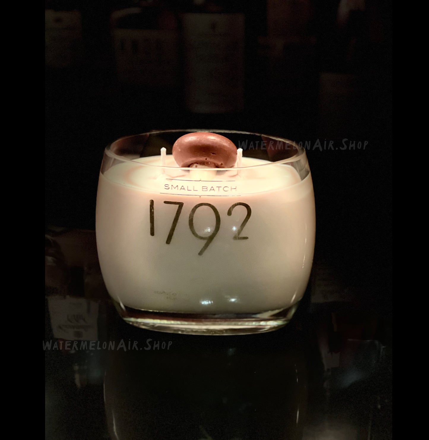 1792 Small Batch Bottle Candle - Bow Ties and Bourbon Scented