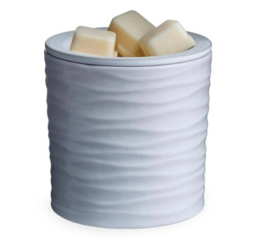 Electric Wax Melter ~ Wax Warmer ~ WHITE SPA GENTLE WAVES ~ White Warmer