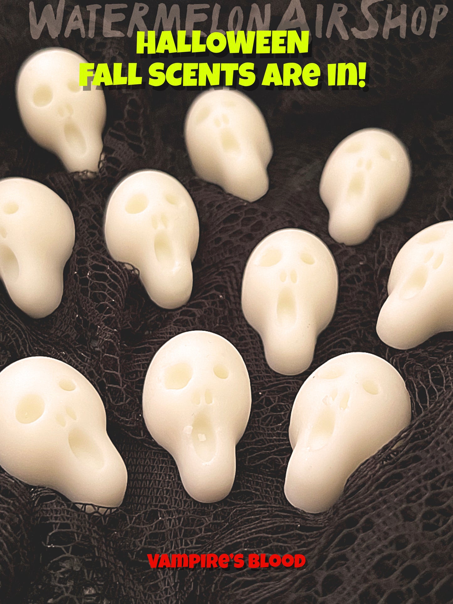 WHITE SCREAM SKULLS Vampires Blood Wax Melts | 2.5 oz | 10 Melts