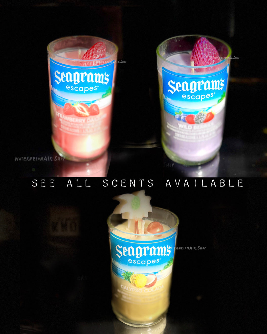 Seagram's Wildberry Daiquiri Bottle Candle | Summer scents | Gift Giving