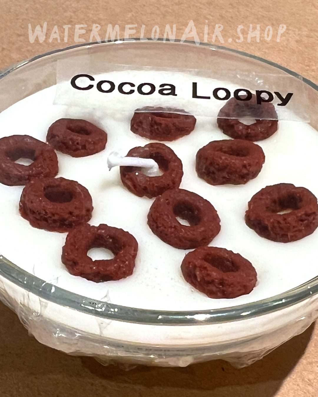 COCOA LOOPY Mini Bowl Candle | fake food | candy candles | Easter