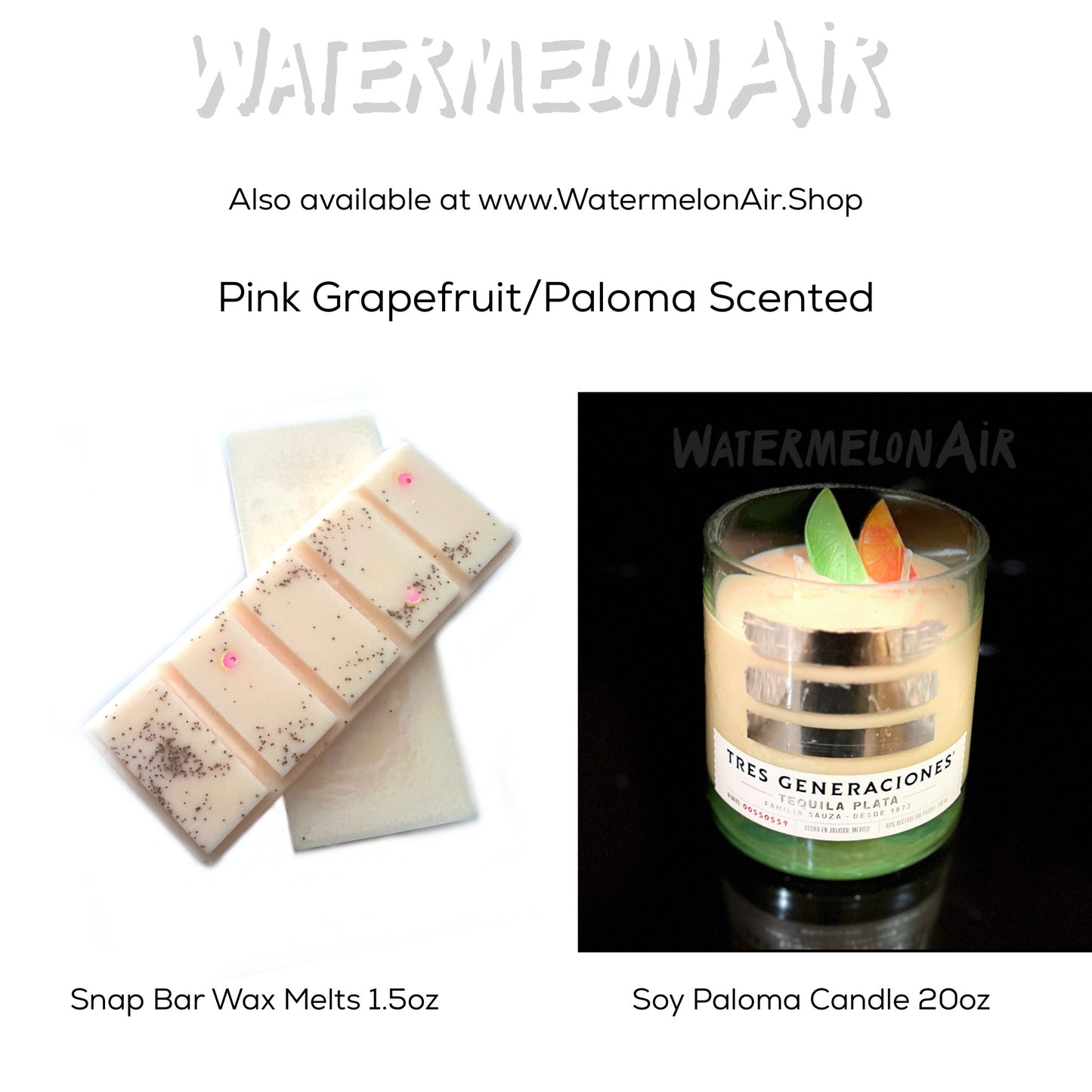 PINK GRAPEFRUIT Snap Bar Wax Melts | Paloma scent | Fresh Citrus Scent