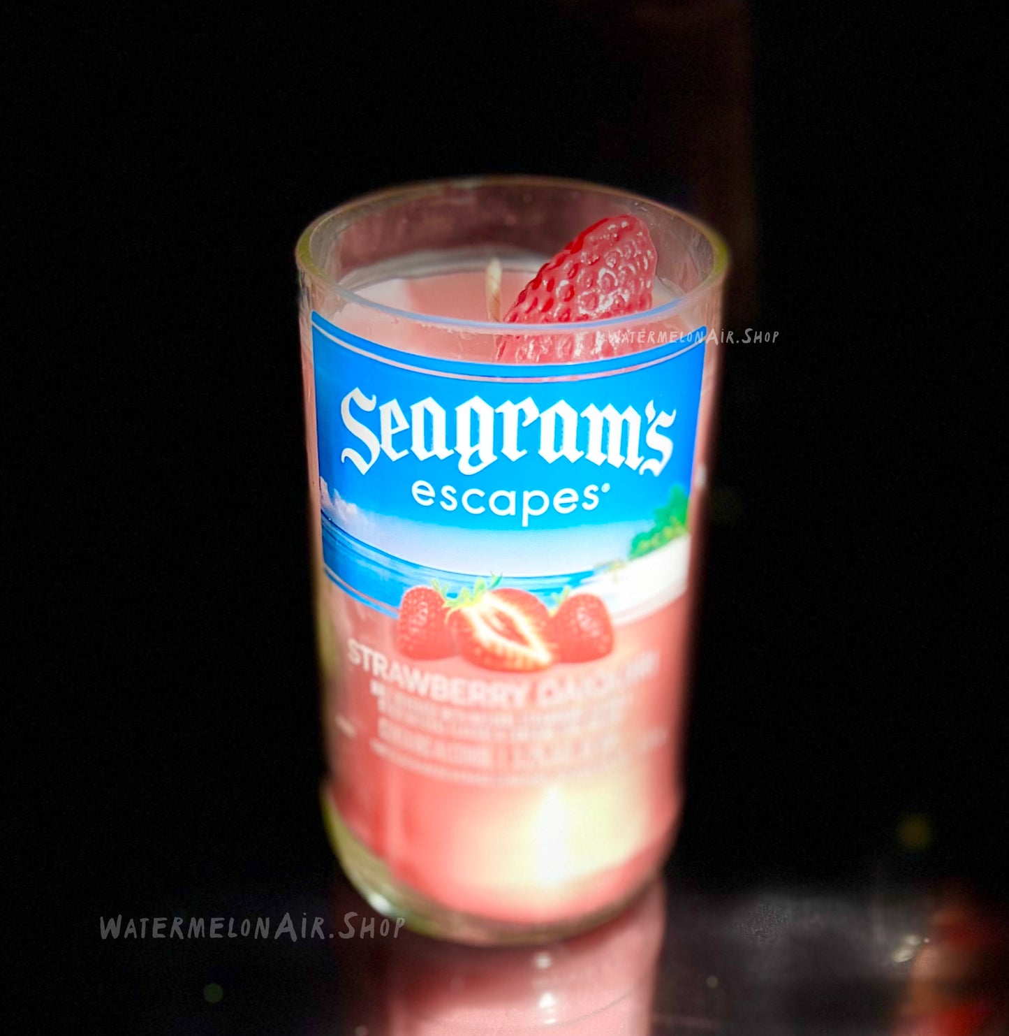 Seagram's Strawberry Daiquiri Bottle Candle | Summer Scent | Great Gifts